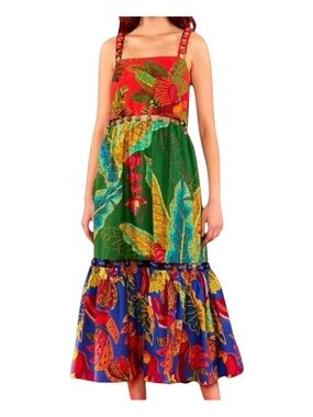 FARM RIO Mixed Prints Balls Dress, Size M.